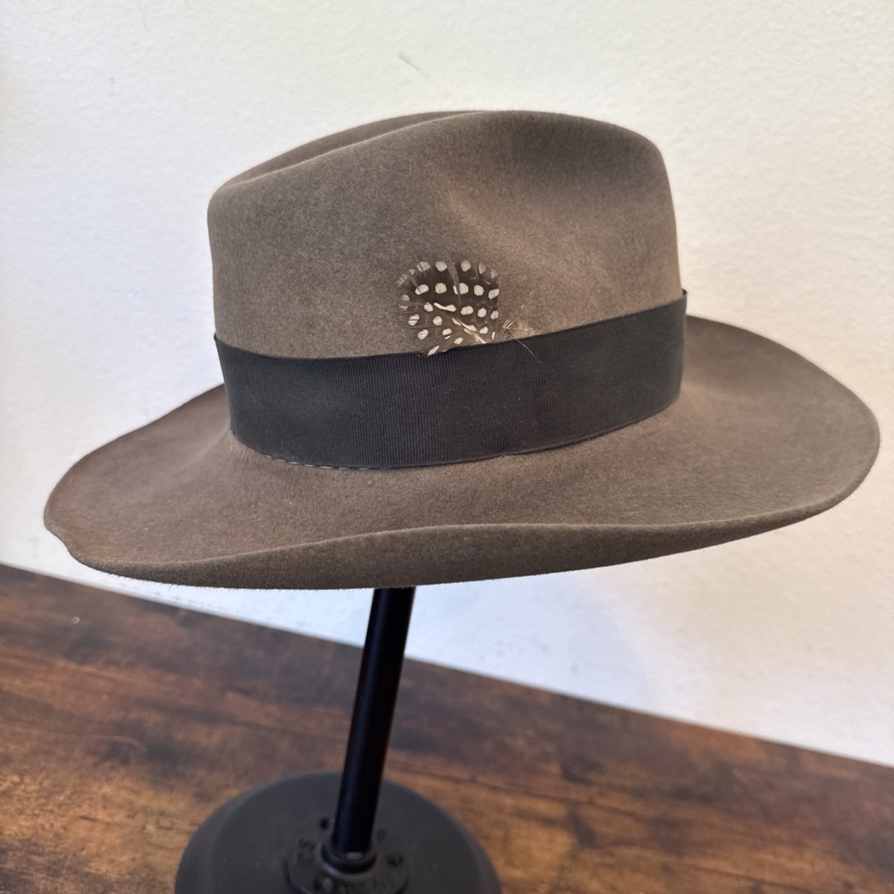 Imperial Stetson The Gun Club Brown Vintage Felt Hat Size 6 3/4 Fedora Western